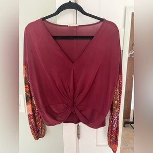 Long sleeve boho top